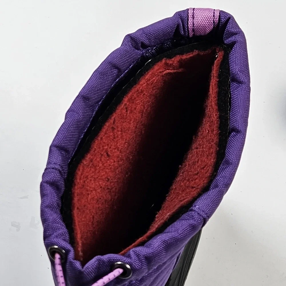 Kamik‎ Snow Boots Kids Size 4 Purple Waterproof Insulated Winter Made in Canada